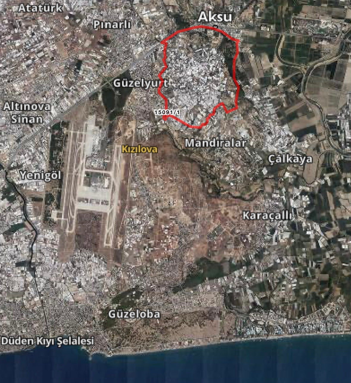 ANTALYA AKSU HACIALİLER'DE SATILIK TİCARİ İMARLI ARSA